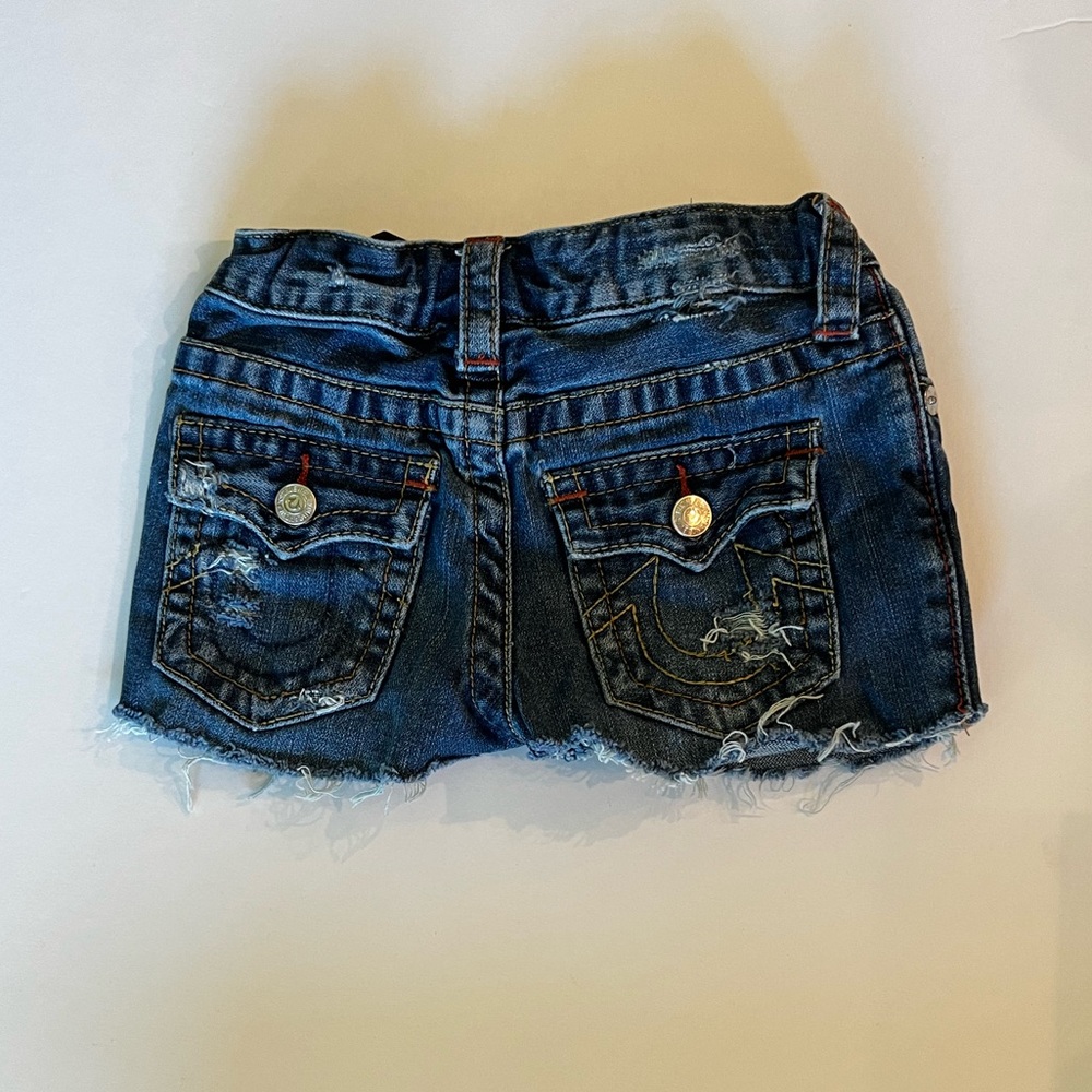 TRUE RELIGION GIRLS JEAN SHORTS